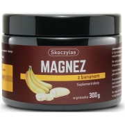 Skoczylas Magnez z Bananem w Proszku 300g Cytrynian Magnezu