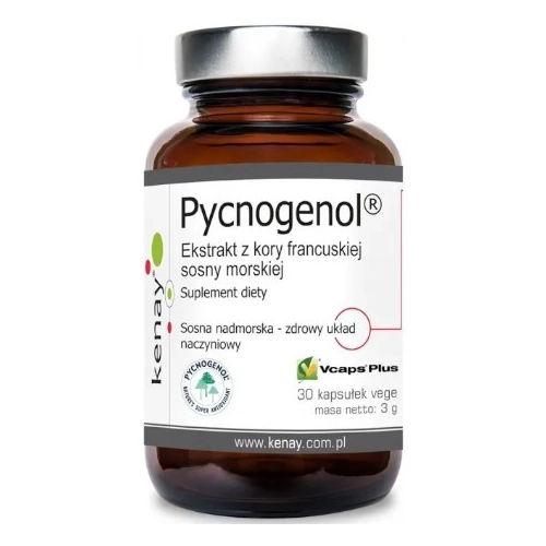Pycnogenol 100 mg Ekstrakt z Kory Francuskiej Sosny Morskiej 30 Kapsułek Kenay