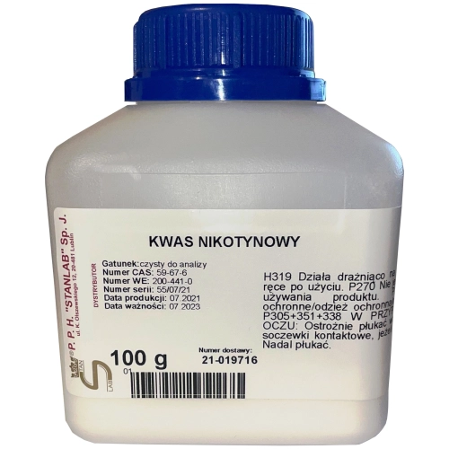 Kwas Nikotynowy - Niacyna 100g Stanlab