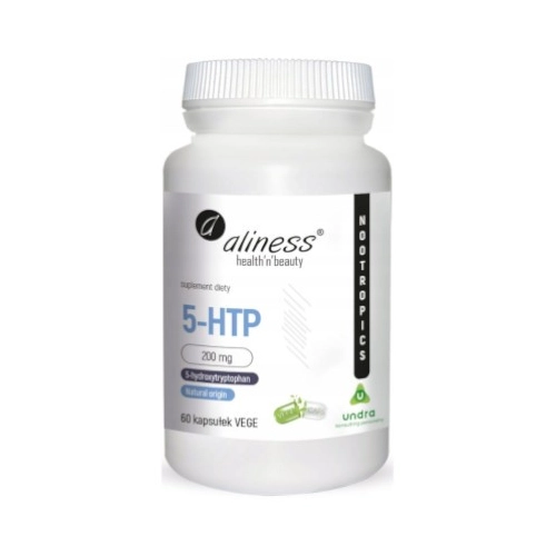 Aliness 5-Htp 200 Mg Ekstrakt Z Nasion Griffonia 60 Vege Kapsułek