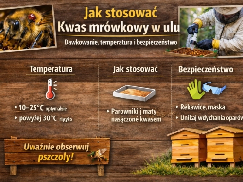 Jak stosować kwas mrówkowy w ulu – dawkowanie i bezpieczeństwo w pasiece