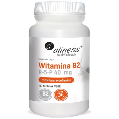 Aliness Witamina B2 (R-5-P ryboflawina) 40 mg – 100 Vege tabs