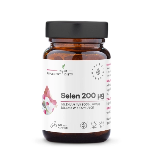 Aura Herbals Selen 200 µg – Selenian(IV) sodu – 60 kapsułek